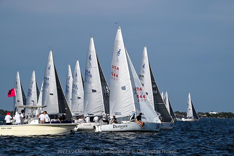 2023 J/24 Midwinter Championship - Day 2 photo copyright Christopher Howell taken at Eau Gallie Yacht Club and featuring the J/24 class