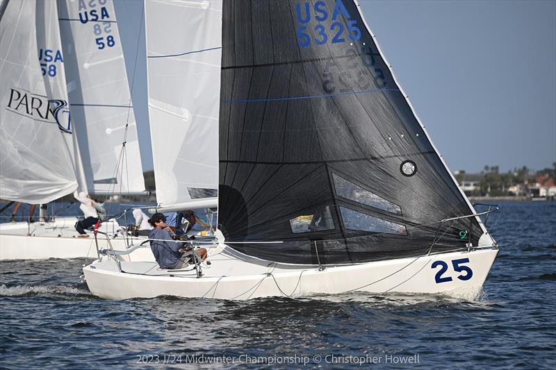 2023 J/24 Midwinter Championship - Day 2 photo copyright Christopher Howell taken at Eau Gallie Yacht Club and featuring the J/24 class