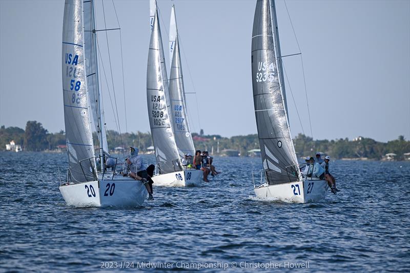 2023 J/24 Midwinter Championship - Day 2 photo copyright Christopher Howell taken at Eau Gallie Yacht Club and featuring the J/24 class