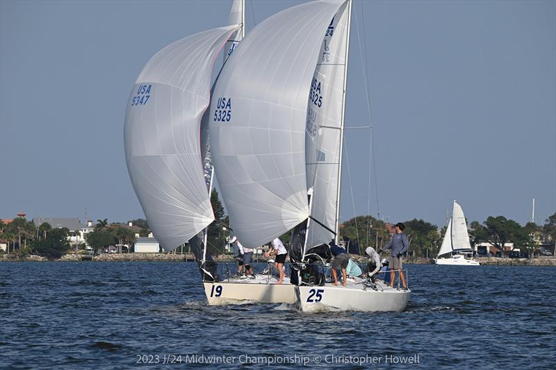 2023 J/24 Midwinter Championship - Day 2 photo copyright Christopher Howell taken at Eau Gallie Yacht Club and featuring the J/24 class