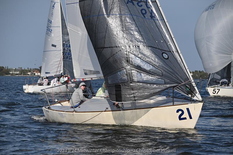 2023 J/24 Midwinter Championship - Day 2 photo copyright Christopher Howell taken at Eau Gallie Yacht Club and featuring the J/24 class