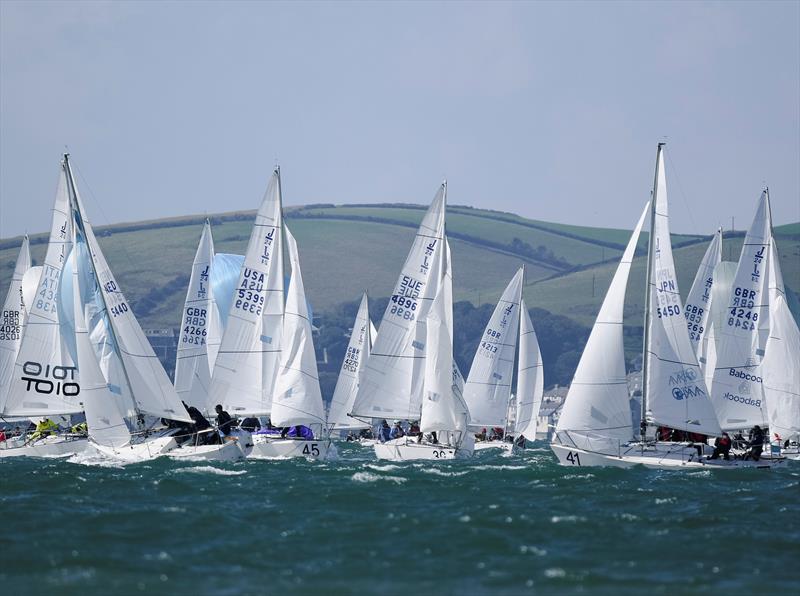 J/24 Worlds in Plymouth, UK - Day 3 photo copyright Joe Woodyear & Chambers film & media taken at Plym Yacht Club and featuring the J/24 class