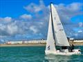 Mojito Bach making good progress along Pwllheli beach - Pwllheli Autumn Challenge Series week 4 © Rebecca Warren