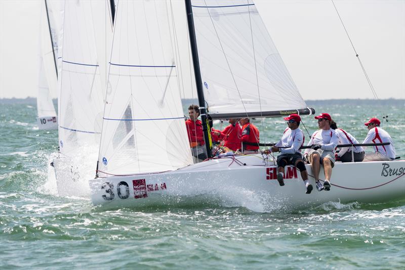 Bacardi Miami Sailing Week final day photo copyright Cory Silken taken at Coral Reef Yacht Club and featuring the J70 class