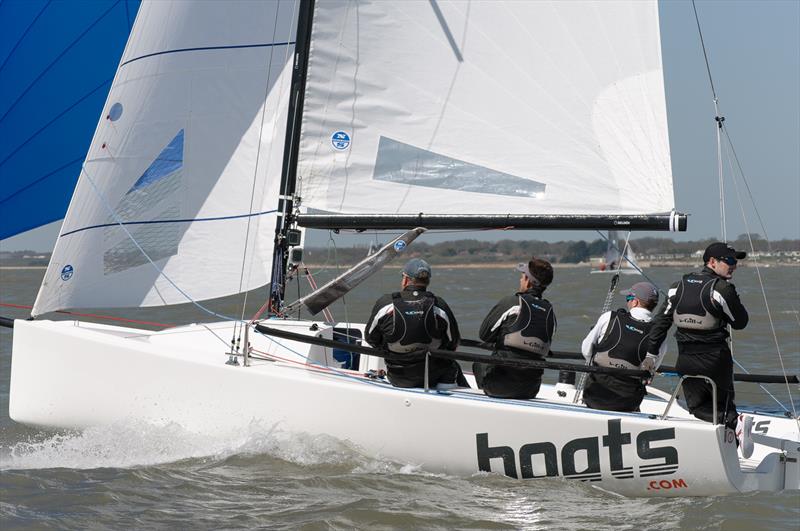 J70 Boats.com on day 5 of the Brooks Macdonald Warsash Spring Series photo copyright Iain Mcluckie taken at Warsash Sailing Club and featuring the J70 class