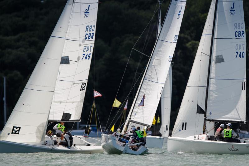 St Francis Yacht Club came through to win the Team Racing final in the RYS Bicentenary International Regatta photo copyright Paul Wyeth / www.pwpictures.com taken at Royal Yacht Squadron and featuring the J70 class