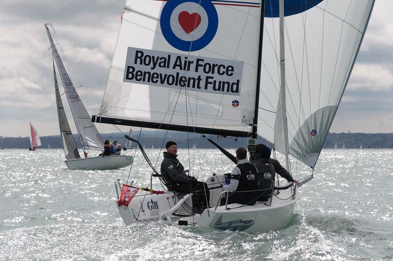 J70 RAF Benevolent Fund on weekend 1 of the Crewsaver Warsash Spring Championship photo copyright Iain McLuckie taken at Warsash Sailing Club and featuring the J70 class