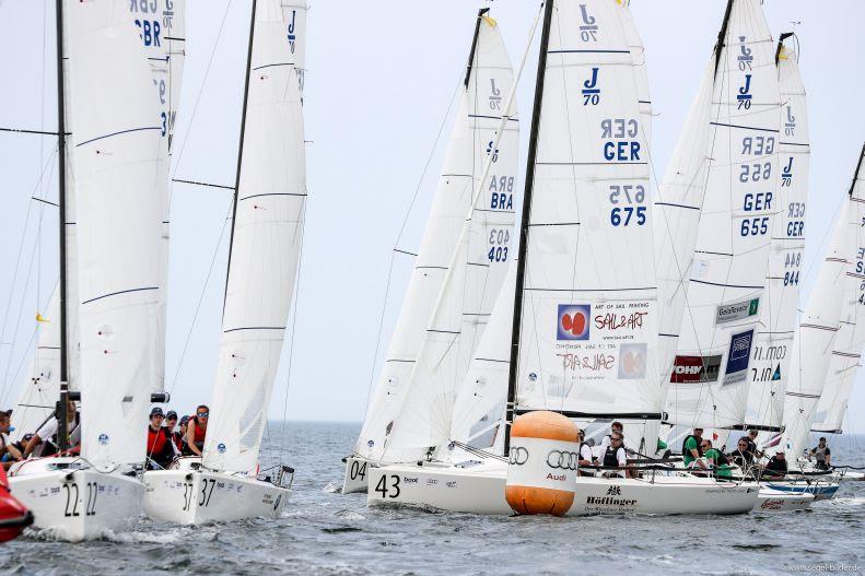 J/70 Worlds, on day 7 of Kieler Woche photo copyright Christian Beeck / www.segel-bilder.de taken at Kieler Yacht Club and featuring the J70 class