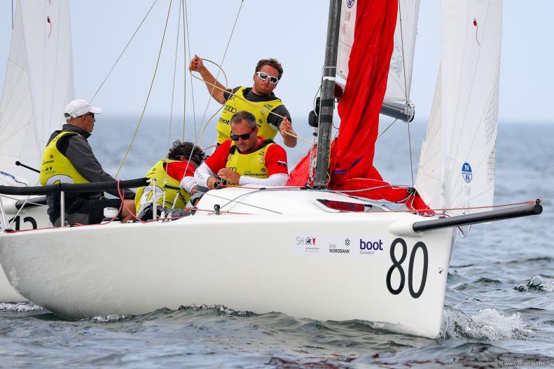 A great final: Stefano Roberti (Monaco) got the J/70 silver medal due to a successful  in the J70 Europeans at Kieler Woche - photo © www.segel-bilder.de