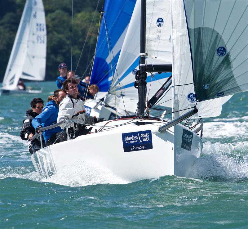 Big breeze on Sunday at Aberdeen Asset Management Cowes Week - photo © Tom Hicks / www.solentaction.com