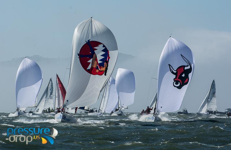 Alcatel J/70 Worlds in San Francisco day 1 photo copyright Erik Simonson / www.pressure-drop.us taken at St. Francis Yacht Club and featuring the J70 class