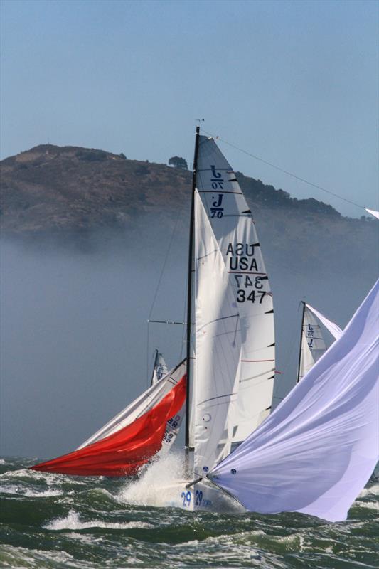 Alcatel J/70 Worlds in San Francisco day 1 photo copyright Chris Ray taken at St. Francis Yacht Club and featuring the J70 class