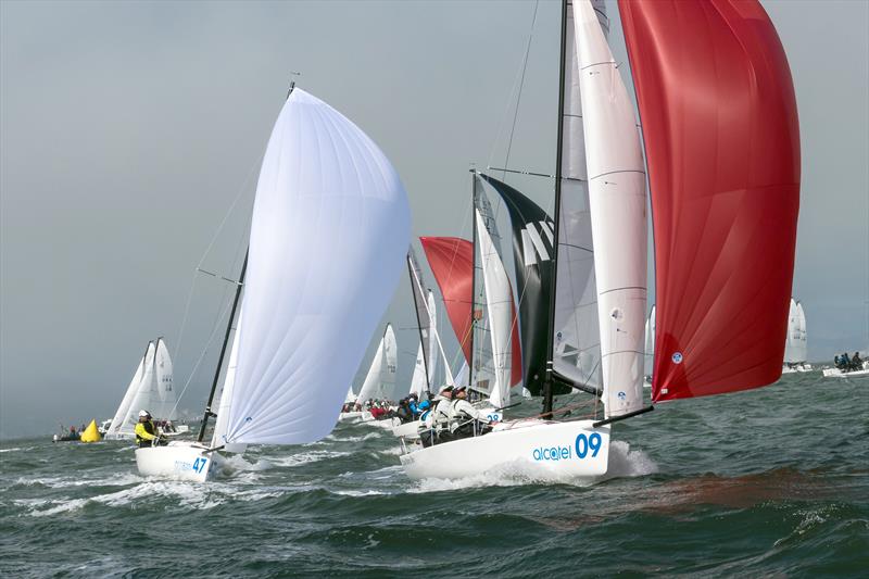 Alcatel J/70 Worlds in San Francisco day 2 photo copyright Jonathan Kalan taken at St. Francis Yacht Club and featuring the J70 class