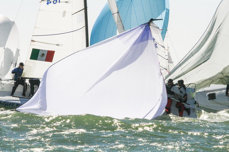 Alcatel J/70 Worlds in San Francisco day 3 photo copyright Chris Ray taken at St. Francis Yacht Club and featuring the J70 class