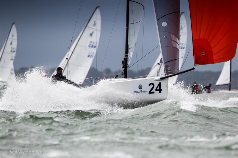 Peter Duncan's American team move up to third on day 3 of the J/70 Europeans photo copyright Paul Wyeth / RSrnYC taken at Royal Southern Yacht Club and featuring the J70 class