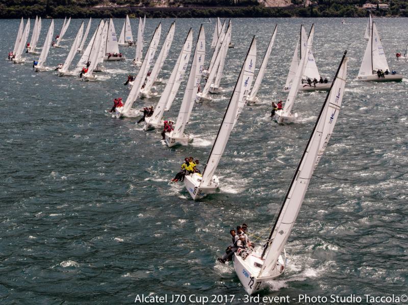 Alcatel J/70 Cup Event 3 at Fraglia Vela Riva photo copyright Studio Taccola taken at Fraglia Vela Riva and featuring the J70 class