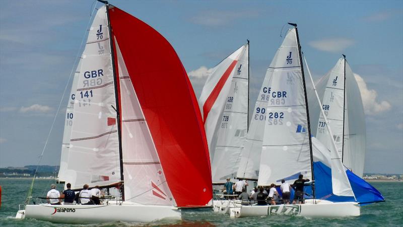J/70 UK Nationals in Cowes day 3 photo copyright Louay Habib / Key Yachting taken at Royal Yacht Squadron and featuring the J70 class