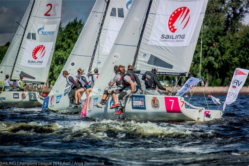 Norddeutscher Regatta Verein on day 1 of Sailing Champions League Act 1 in St. Petersburg photo copyright Anya Semeniouk taken at Yacht Club of Saint-Petersburg and featuring the J70 class