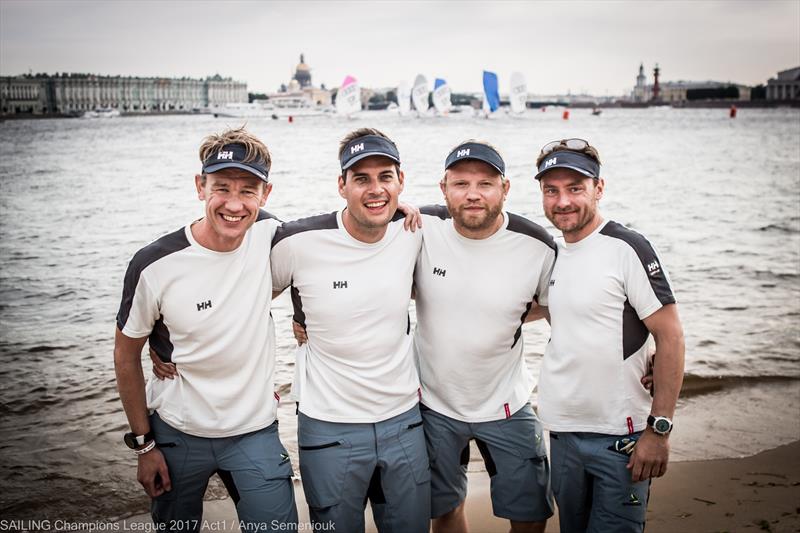 Team Frederikshavn Sejlklub win day 2 of Sailing Champions League Act 1 in St. Petersburg photo copyright Anya Semeniouk taken at Yacht Club of Saint-Petersburg and featuring the J70 class