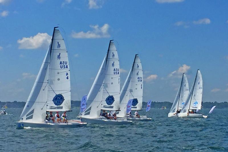 J/70 Youth Championship final day photo copyright Matthew Cohen / www.cohenphotography.com taken at Sail Newport and featuring the J70 class