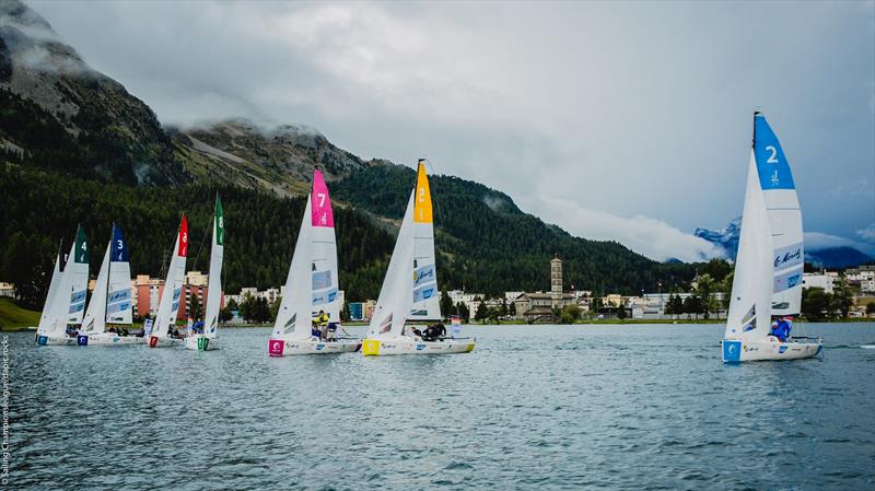 SAILING Champions League in St. Moritz day 1 photo copyright SCL / dapics.rocks taken at Segel-Club St. Moritz and featuring the J70 class