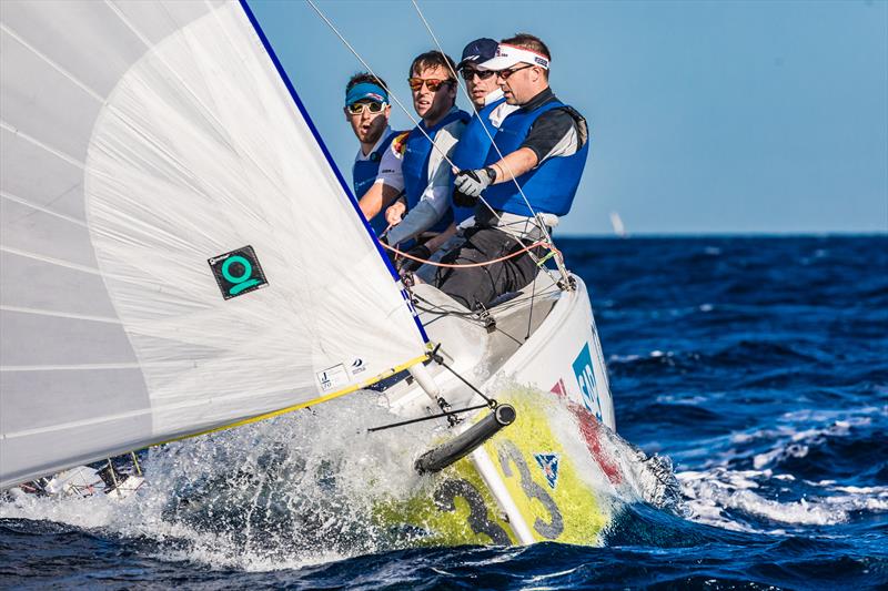 Port Edgar Yacht Club on day 1 of the Audi SAILING Champions League Final photo copyright SCL / Lars Wehrmann taken at Yacht Club Costa Smeralda and featuring the J70 class