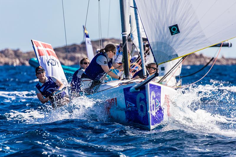 Royal Danish Yacht Club on day 1 of the Audi SAILING Champions League Final photo copyright SCL / Lars Wehrmann taken at Yacht Club Costa Smeralda and featuring the J70 class