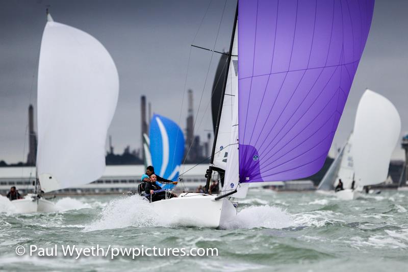 Action from the 2017 Hamble One Design Championships - photo © Paul Wyeth / www.pwpictures.com