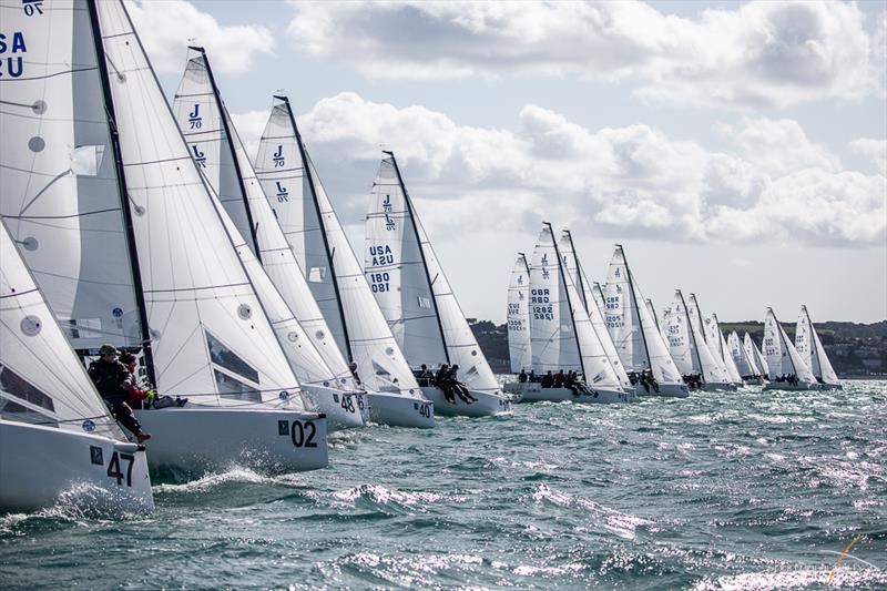 Darwin Escapes 2019 J/70 Worlds at Torbay day 3 photo copyright www.Sportography.tv taken at Royal Torbay Yacht Club and featuring the J70 class