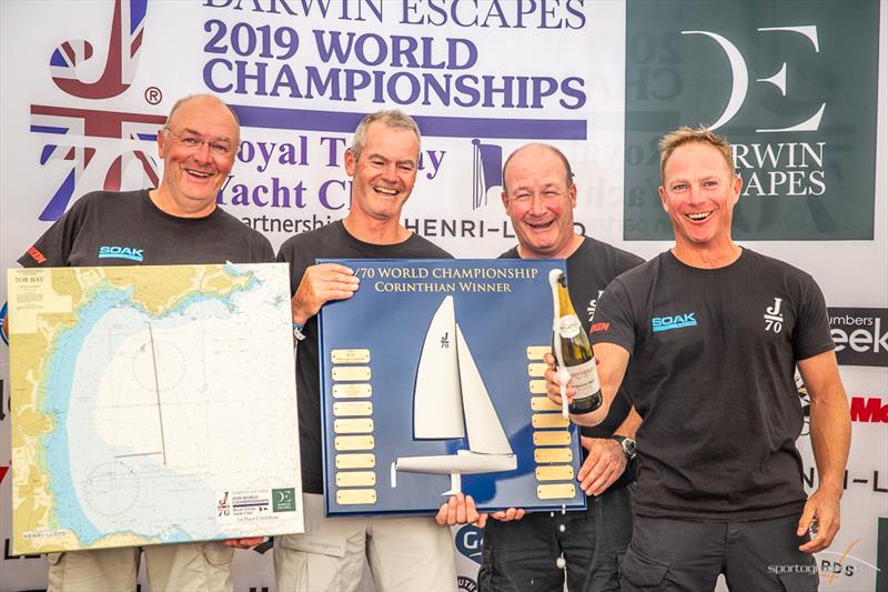 Soak Racing (IRL) Marshall King, Ian Wilson, Andrew Shorrock, Adam Brushett, Corinthian World Champions at the Darwin Escapes 2019 J/70 World Championships - photo © www.Sportography.tv