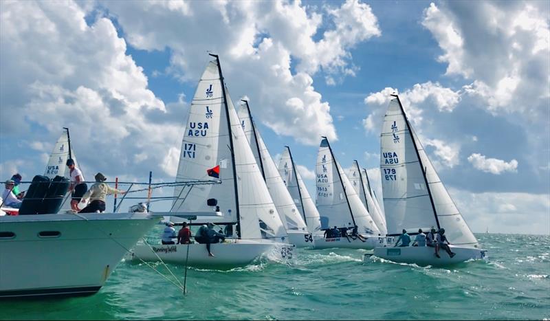 Bacardi Invitational Winter Series in Miami day 1 photo copyright Kathleen Tocke taken at Biscayne Bay Yacht Club and featuring the J70 class