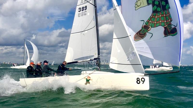 Bacardi Invitational Winter Series in Miami day 1 photo copyright Kathleen Tocke taken at Biscayne Bay Yacht Club and featuring the J70 class