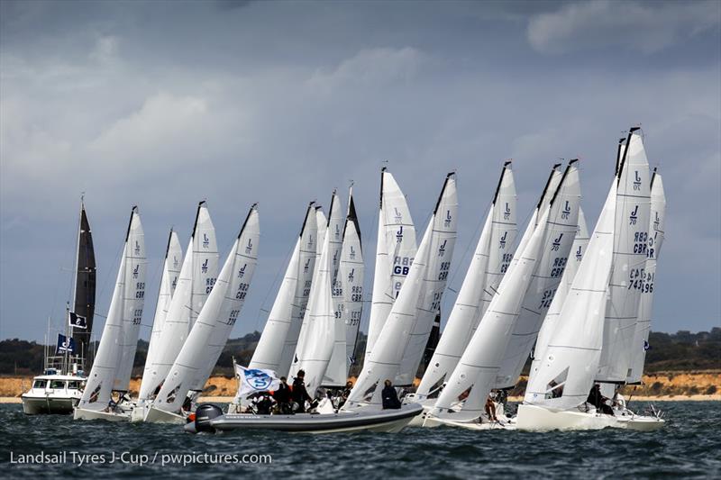 21 J/70 Teams racing on day 2 of the 2020 Landsail Tyres J-Cup - photo © Paul Wyeth / www.pwpictures.com