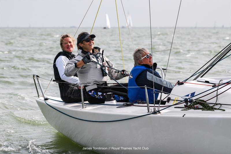 Sarah Allan, Tara Gillespie , Emma Dymock, Cressida Robson during the RTYC Women's Open J70 Championship  photo copyright James Tomlinson taken at Royal Thames Yacht Club and featuring the J70 class