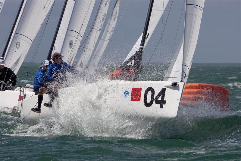 Travis Odenbach's 'Honey Badger' headline the J/70 Class after three races on day 3 of the 94th Bacardi Cup on Biscayne Bay - photo © Matias Capizzano
