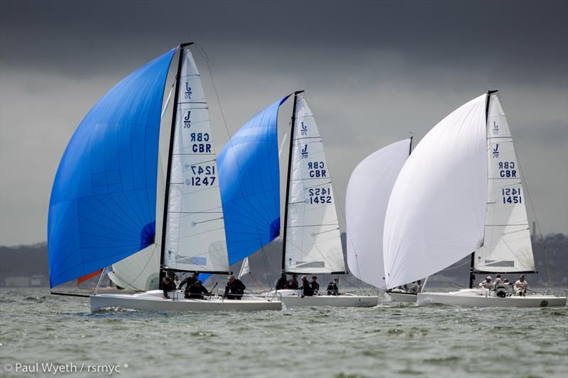 J70 fleet during the Royal Southern Yacht Club May Regatta photo copyright Paul Wyeth / RSrnYC taken at Royal Southern Yacht Club and featuring the J70 class