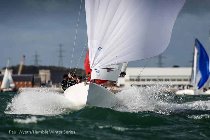 Jelvis, J70 during HYS Hamble Winter Series Race Week 1 photo copyright Paul Wyeth / Hamble Winter Series taken at Hamble River Sailing Club and featuring the J70 class