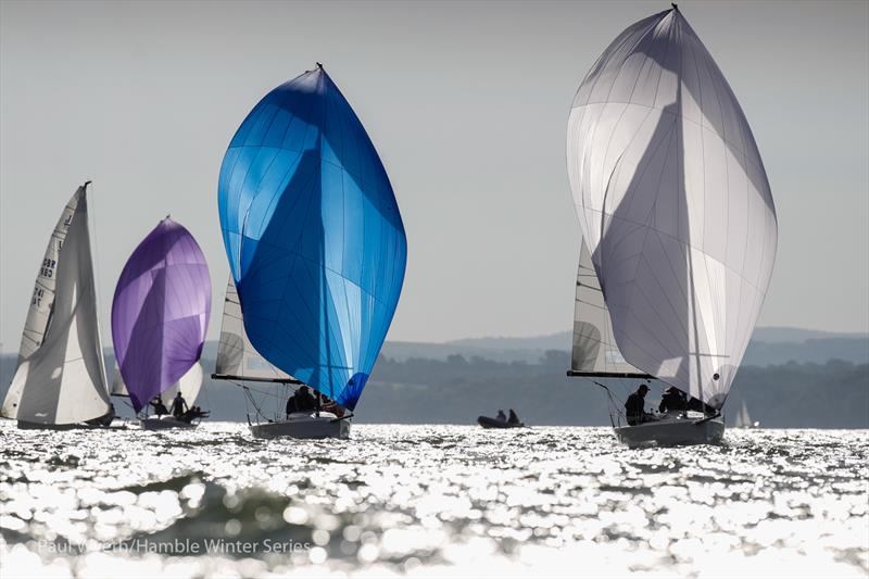 J70 fleet during HYS Hamble Winter Series Race Week 3 - photo © Paul Wyeth / www.pwpictures.com