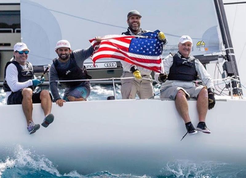 Left to right: Peter Duncan, Victor Diaz de Leon, Willem van Waay, Jud Smith at J/70 Worlds. - photo © www.zerogradinord.it