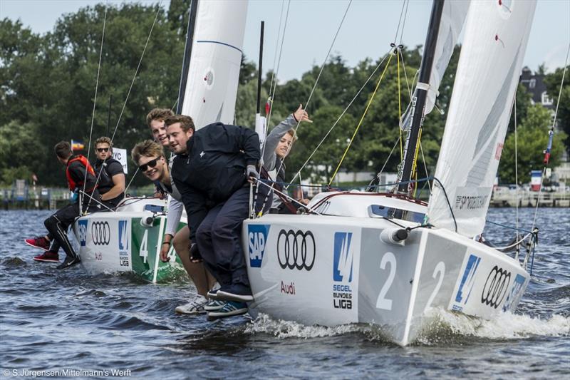 Youth SAILING Champions League 2017 photo copyright Sven Jürgensen taken at Lübecker Yacht Club and featuring the J70 class