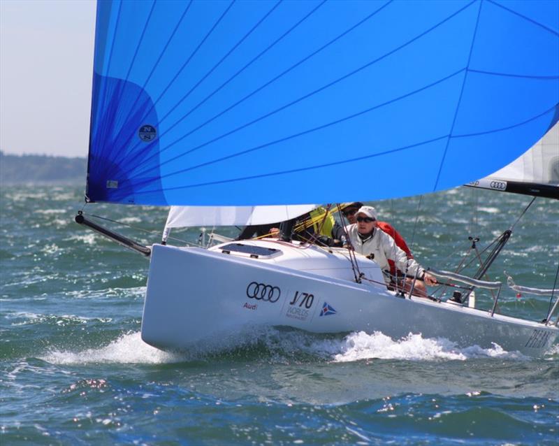 Jeremy Thorp's Phan in action photo copyright Louay Habib taken at Royal Thames Yacht Club and featuring the J70 class