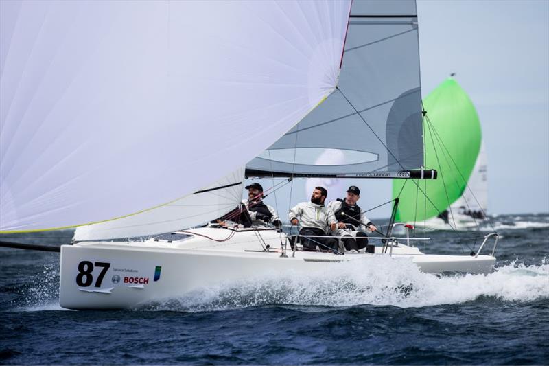 Peter Duncan's “Relative Obscurity” (USA) on day 1 of the 2018 J/70 Europeans at Vigo, Spain - photo © Maria Muina / 2018 J70 European Championship