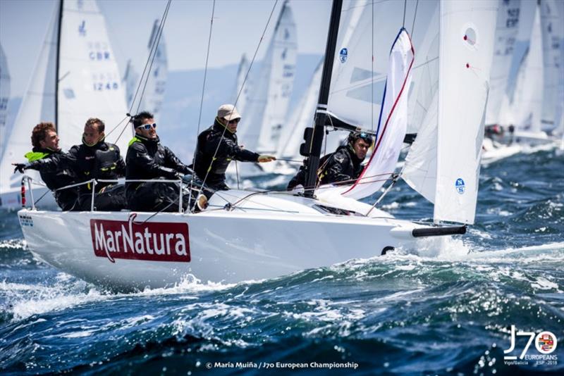 Luis Bugallo's “Marnatura” (ESP) photo copyright María Muiña / J70 European Championships taken at Real Club Náutico de Vigo and featuring the J70 class