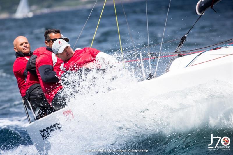 Paolo Tomsic's Società Nautica Grignano (ITA) photo copyright María Muiña / J70 European Championships taken at Real Club Náutico de Vigo and featuring the J70 class