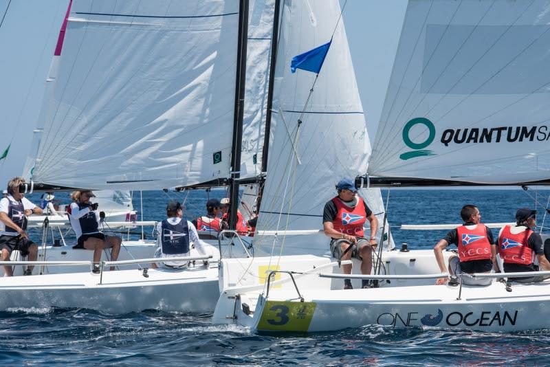 Audi Invitational Team Racing Challenge 2018 photo copyright YCCS / Nonnoi taken at Yacht Club Costa Smeralda and featuring the J70 class