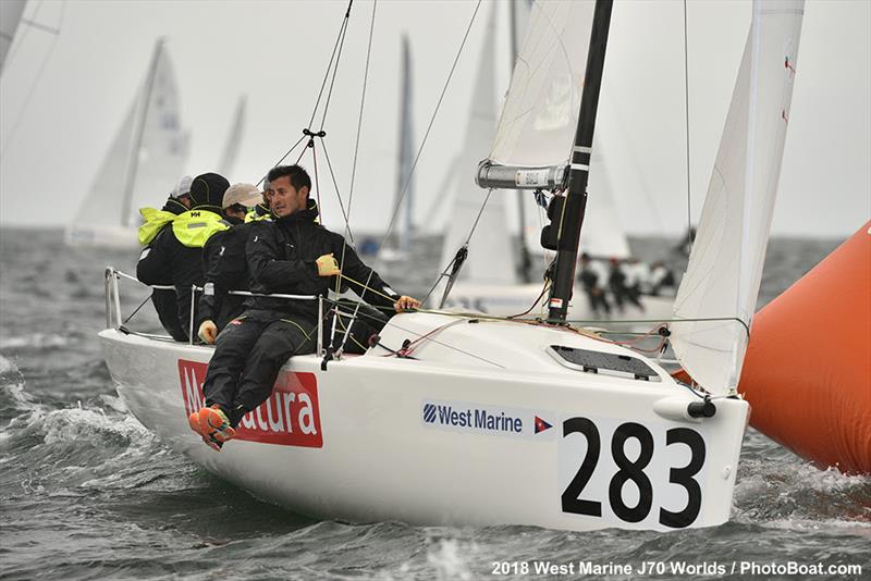 Luis Bugallo (ESP) racing Marnatura - 2018 West Marine J/70 World Championships - Day 4 - photo © 2018 West Marine J/70 Worlds / PhotoBoat.com