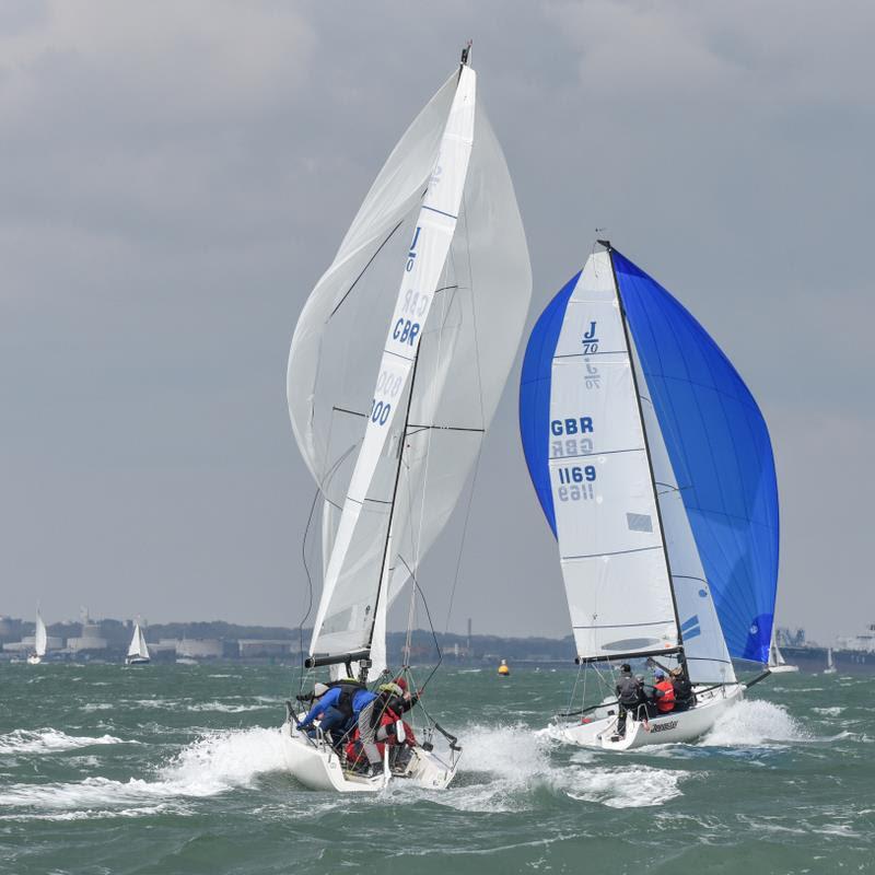 Fresh to frightening, 25 knots of bitterly easterly in the last race, filled with aggression - J/70 UK Grand Slam Series 2019 photo copyright www.closehauledphotography.com taken at Warsash Sailing Club and featuring the J70 class