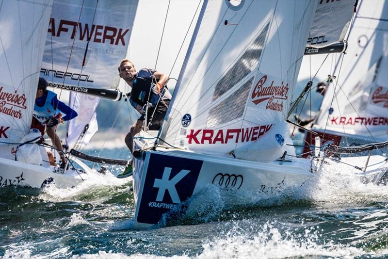 Tight racing at Youth SAILING Champions League 2018 photo copyright SCL / Lars Wehrmann taken at Kieler Yacht Club and featuring the J70 class