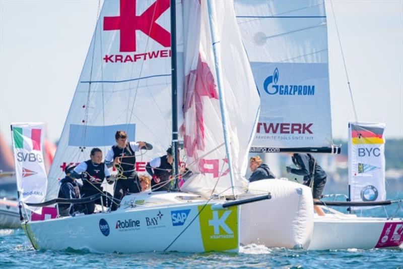 The Italian SVBG-team is placed on position no. 9 after five races - Kiel Week 2019 photo copyright Kiel Week / Sascha Klahn taken at Kieler Yacht Club and featuring the J70 class