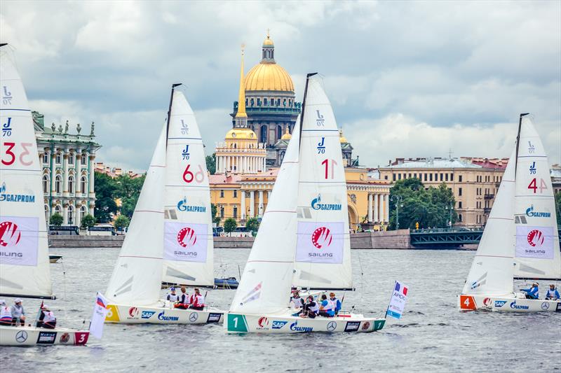 Fleet in the city centre at Qualifier 3 in St. Petersburg - SAILING Champions League Final 2019 - photo © SCL / Anya Semeniouk